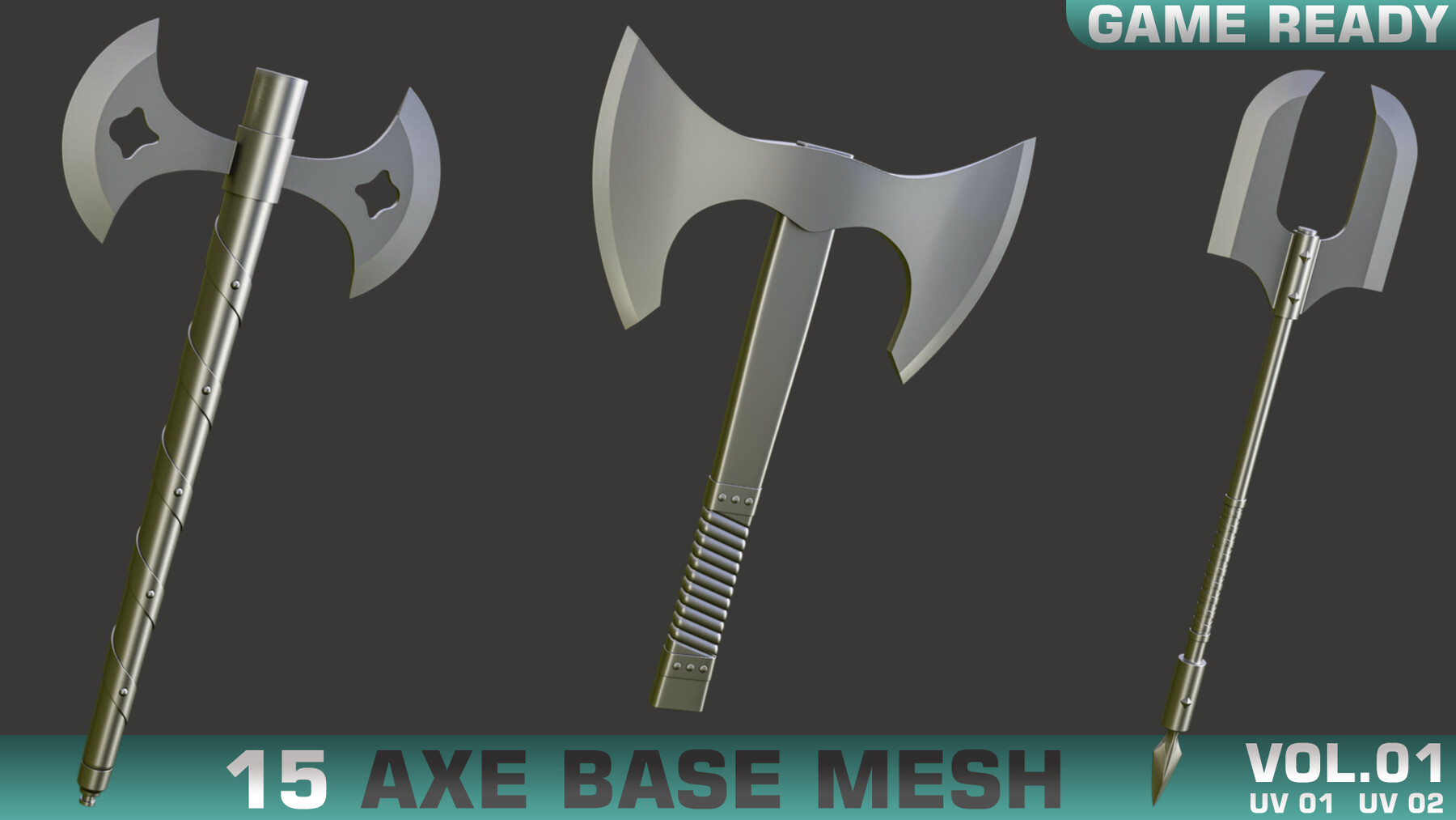 ArtStation - 15 AXE BASE MESH - GAME READY | Game Assets