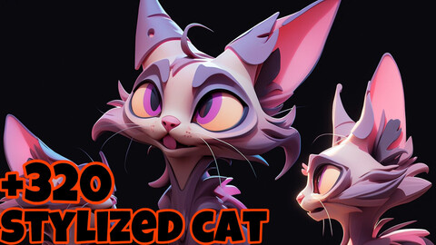 +320 Stylized Cat Concept (4k)