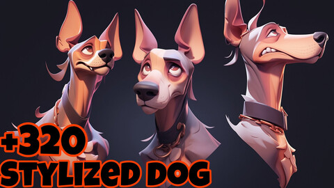 +320 Stylized Dog Concept (4k)