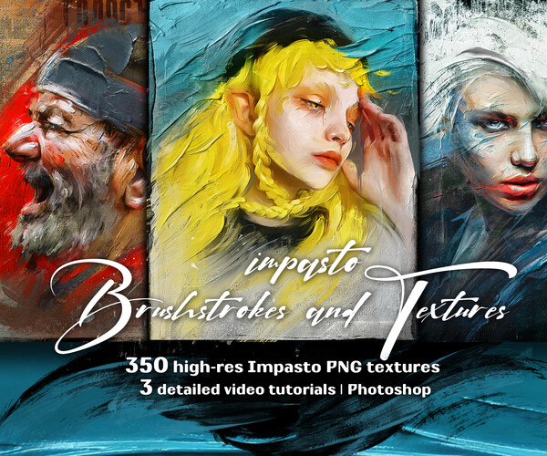 ArtStation - Impasto Brushstrokes & Textures in PNG format | for Corel ...