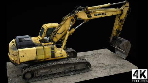 excavator constructionsite machinery photogrammetry