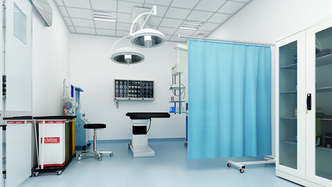 3D Emergency room in hospital