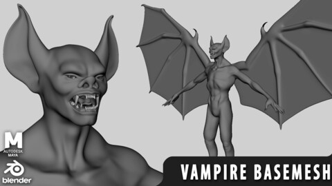 Vampire Basemesh - Topology + UV Map