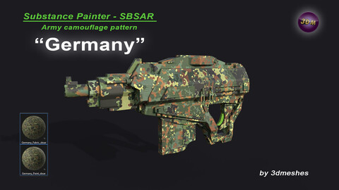 Germany - Army Camouflage Pattern - SBSAR Material by 3dmeshes Berlin