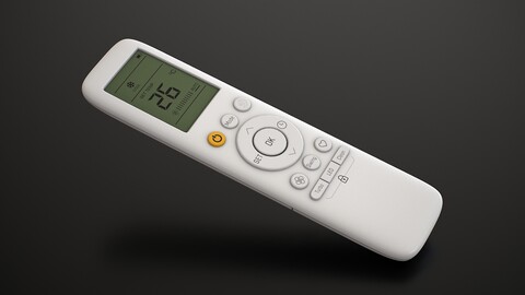 Air Conditioner Remote Control - AC Remote Low-poly 3D model