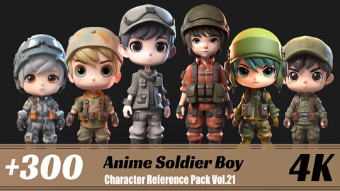 +200 Anime Soldier Boy | 4K | Character Reference Pack Vol.21