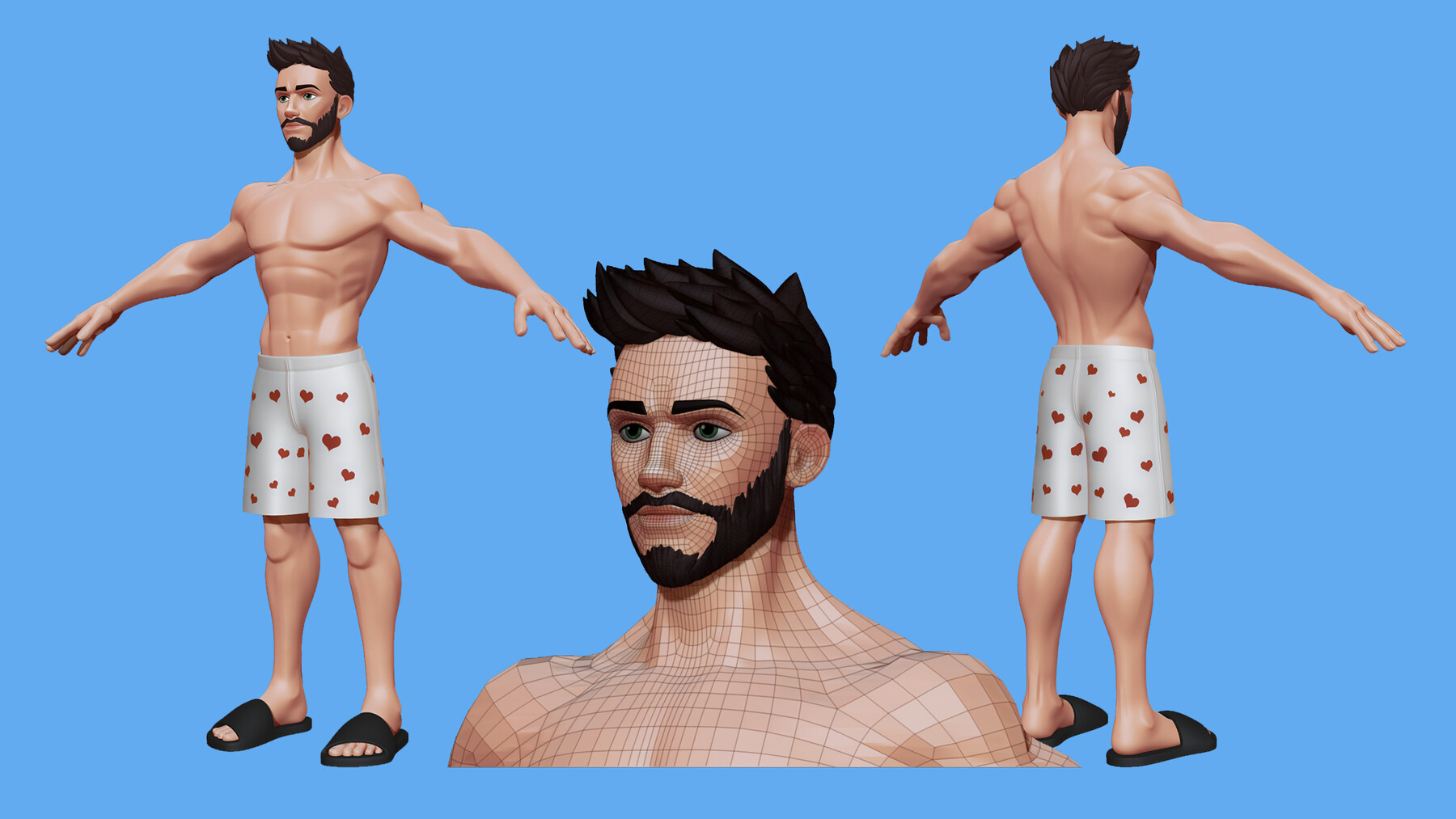 ArtStation - Male Stylized Anatomy Base mesh | Resources