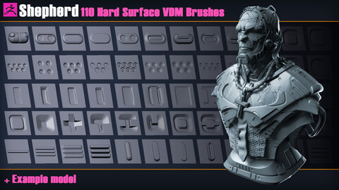 Shepherd| 110 Hard Surface VDM Brushes for Zbrush