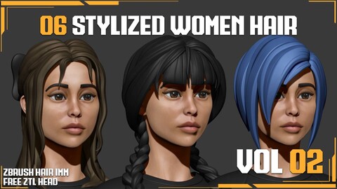 Stylized Women Hair IMM Vol02