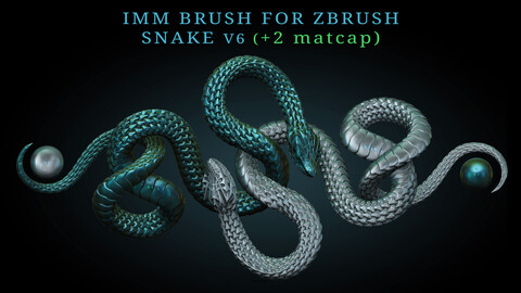 IMM Brush Snake V6 for Zbrush