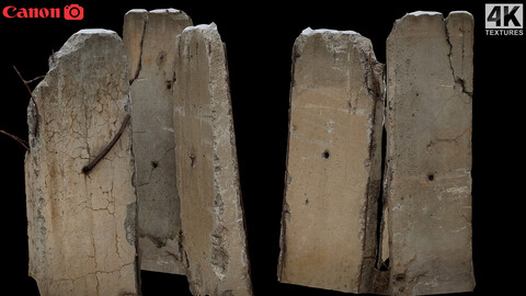 concrete damaged blocks debris photogrammetry