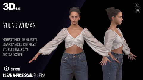 Clean A Pose 3D Scan | Suleika Clothed