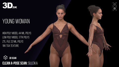 Clean A Pose 3D Scan | Suleika Underwear