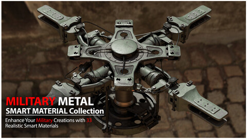 Military Metal Smart Material Collection for Substance Painter