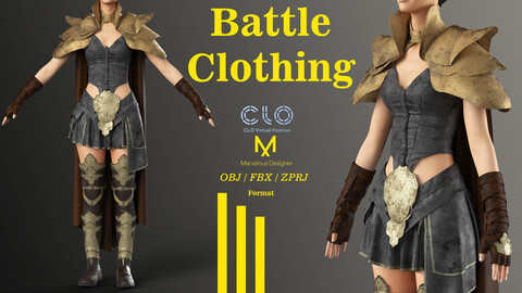 Battle Clothing / ZPRJ/ OBJ/ FBX