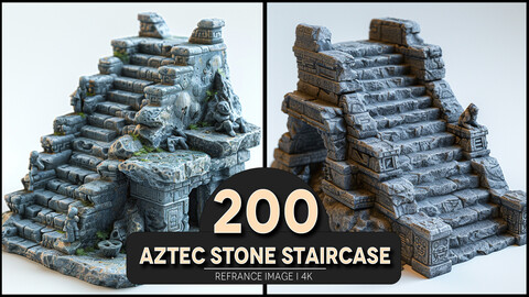 Aztec Stone Staircase 4K Reference/Concept Images