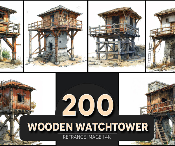 Artstation - Wooden Watchtower 4k Reference Concept Images 