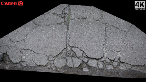 asphalt destroyed road debris part4 photogrammetry