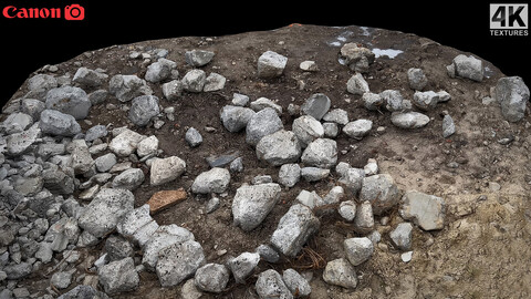 concrete debris ground scatter photogrammetry part1