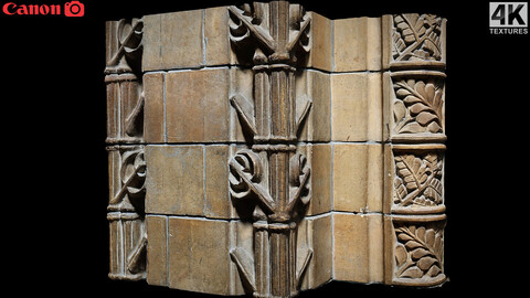 architecture wall mid ages ornaments photogrammetry