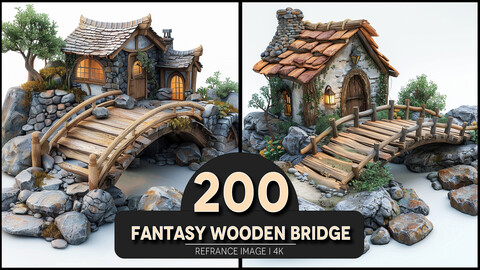 Fantasy Wooden Bridge 4K Reference/Concept Images