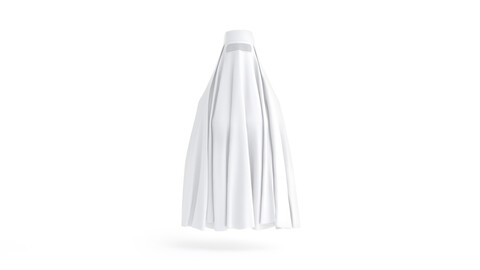 White Burqa - muslim traditional woman outer hijab