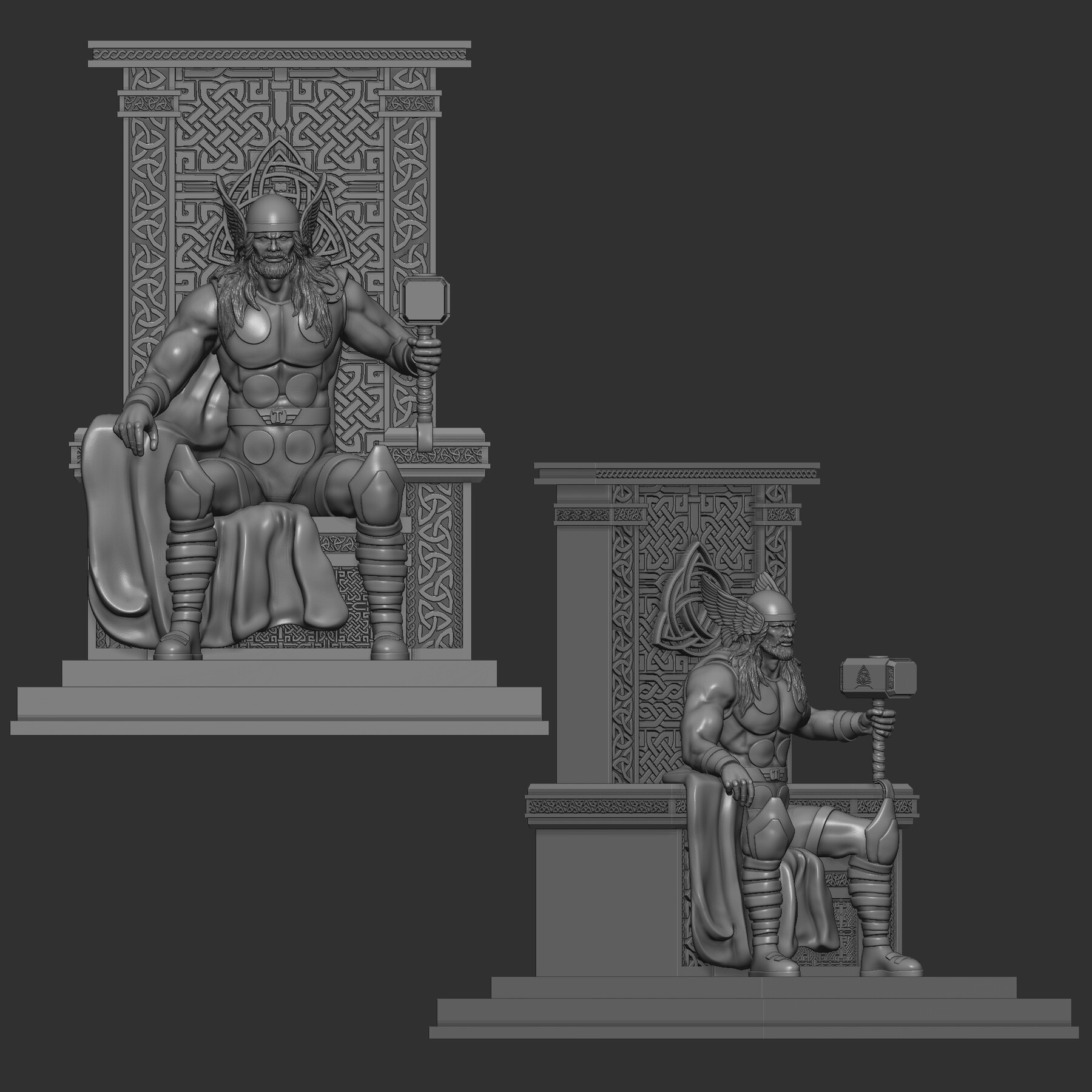 ArtStation - Thor on Throne | Resources