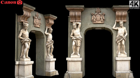 monuments entrance sculpts photogrammetry