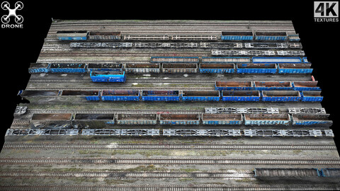 trains cargo railways sector drone scan