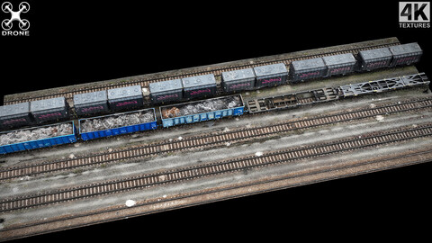 train cargo containers railways dronescan