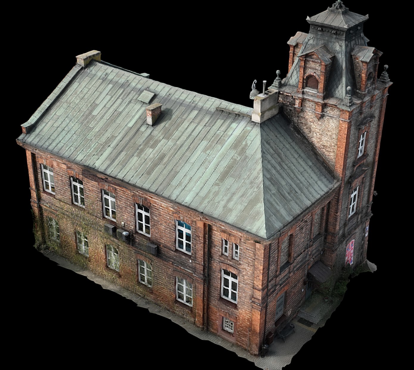 ArtStation - classical abandoned bricks building drone scan | Resources