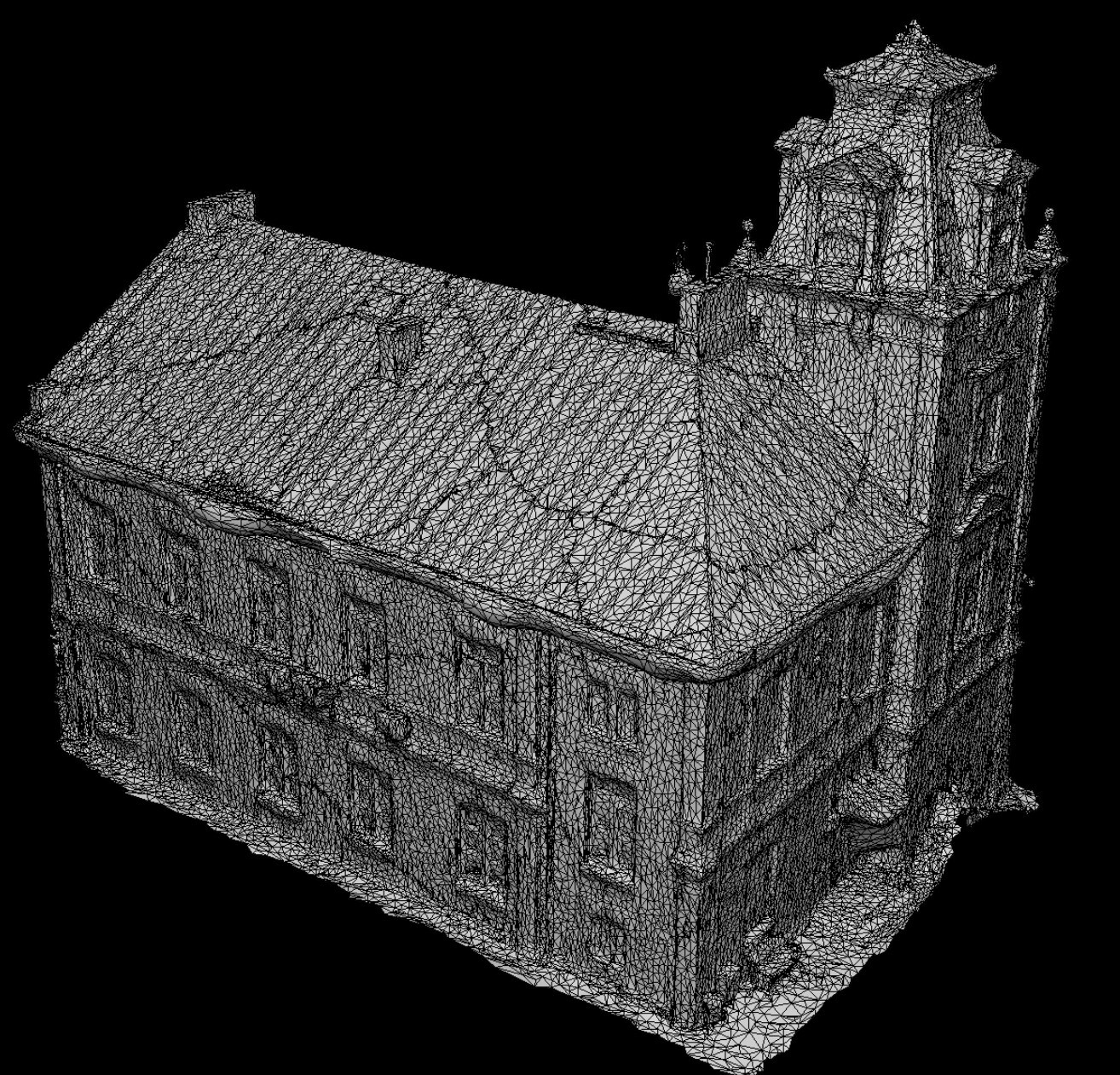 ArtStation - classical abandoned bricks building drone scan | Resources