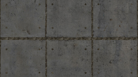 Concrete Seamless Texture 2k (2048*2048) | EXR 5 | JPG 5 File Formats All Texture Apply After Object Look Like A 3D. (1K preview image)