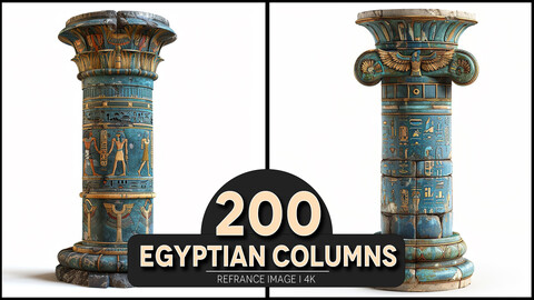 Egyptian Columns  4K Reference/Concept Images