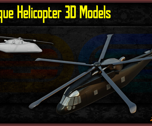 Artstation 20 Helicopter 3d Models With Textures Game Ready Vol 2 Game Assets