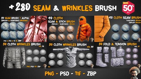 +280 Seam & Wrinkles Brush |  50 % OFF This Week |