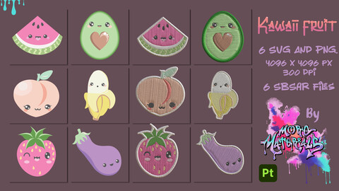 Kawaii Fruit SBSAR Decals