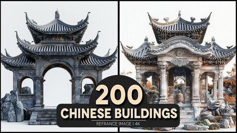 Chinese Buildings 4K Reference/Concept Images