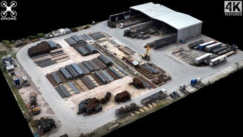 factory steel storage terrain dronescan