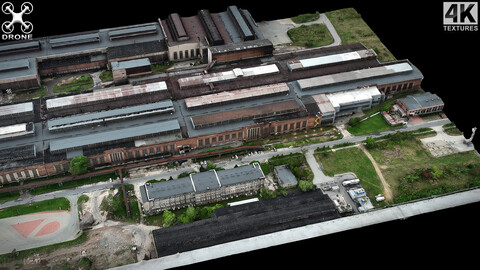 ironworks plant industrial roofs dronescan