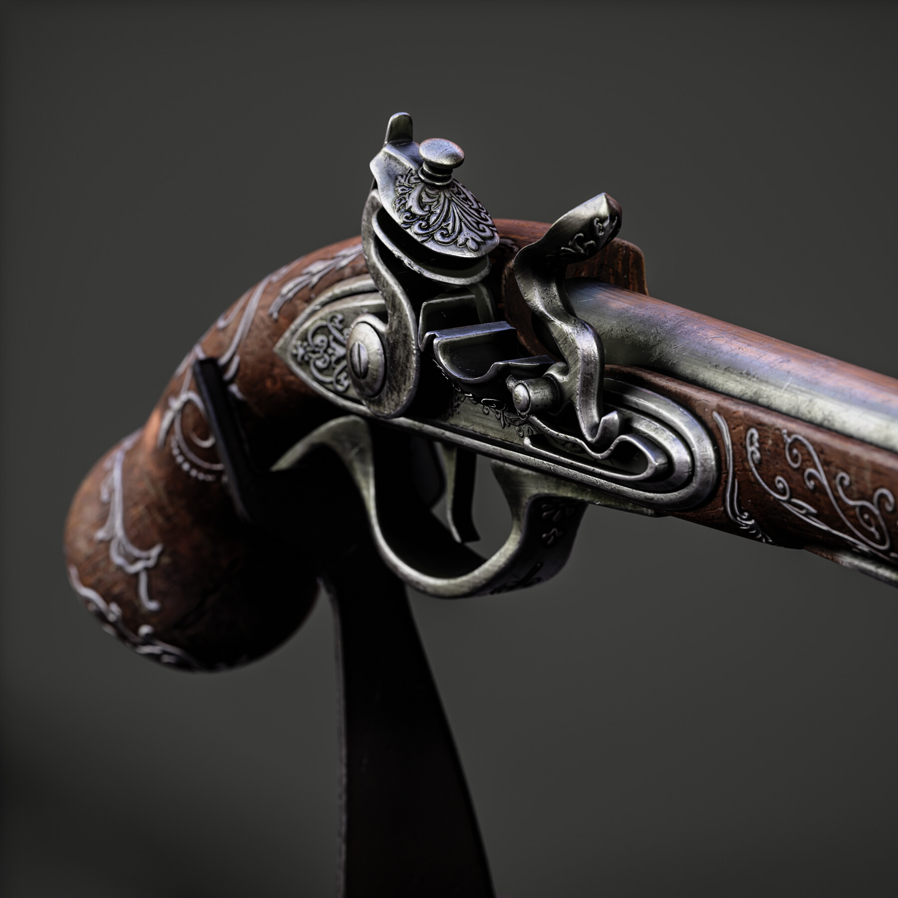 ArtStation - Flintlock Pistol | Game Assets