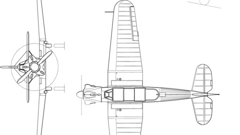 Yakovlev Yak-18 3-view svg vector file