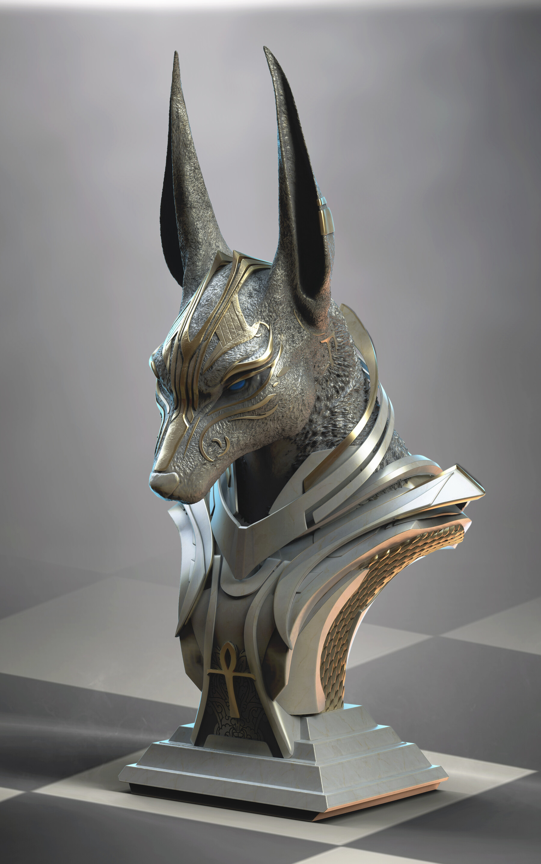 ArtStation - ANUBIS Chess piece / Knight | Resources