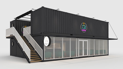 3D Model Container Cafe 13