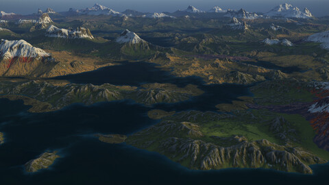 Learning annotated project for large landscape like Valheim custom worlds maps