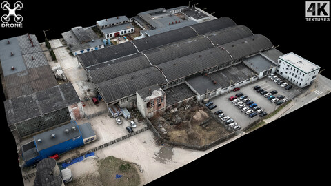 factory roofs cement plant dronescan