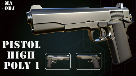 Pistol High Poly 1