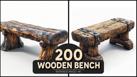 Wooden Bench 4K Reference/Concept Images