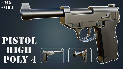 Pistol High Poly 4