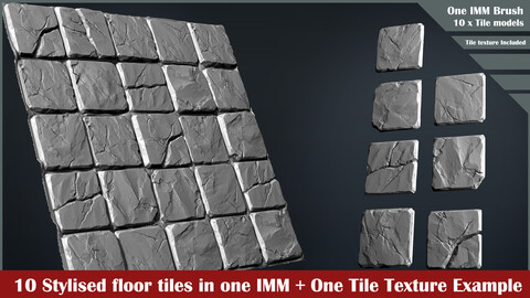 10 Floor Tiles in One IMM + Example Floor Tile Texture